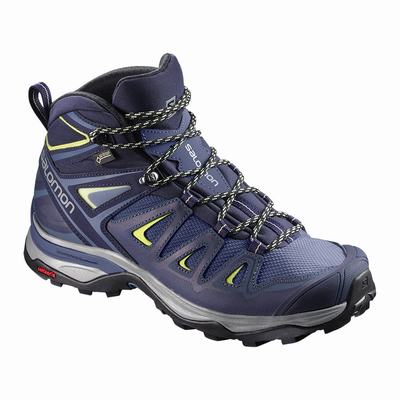 Salomon X ULTRA 3 WIDE MID GORE-TEX - Naisten Vaelluskengät - Sininen